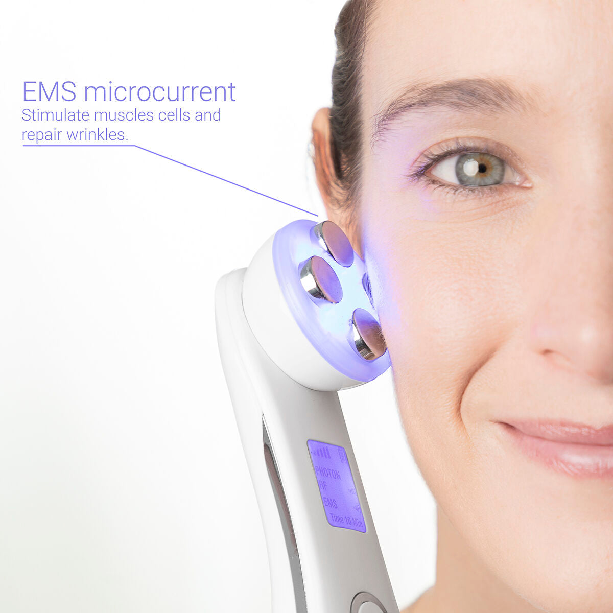 Facial Massager with Radiofrequency, Phototherapy and