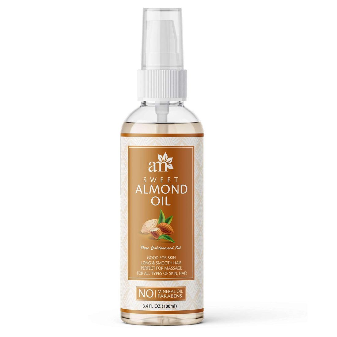100% Pure Cold-Pressed Sweet Almond Oil for Massage