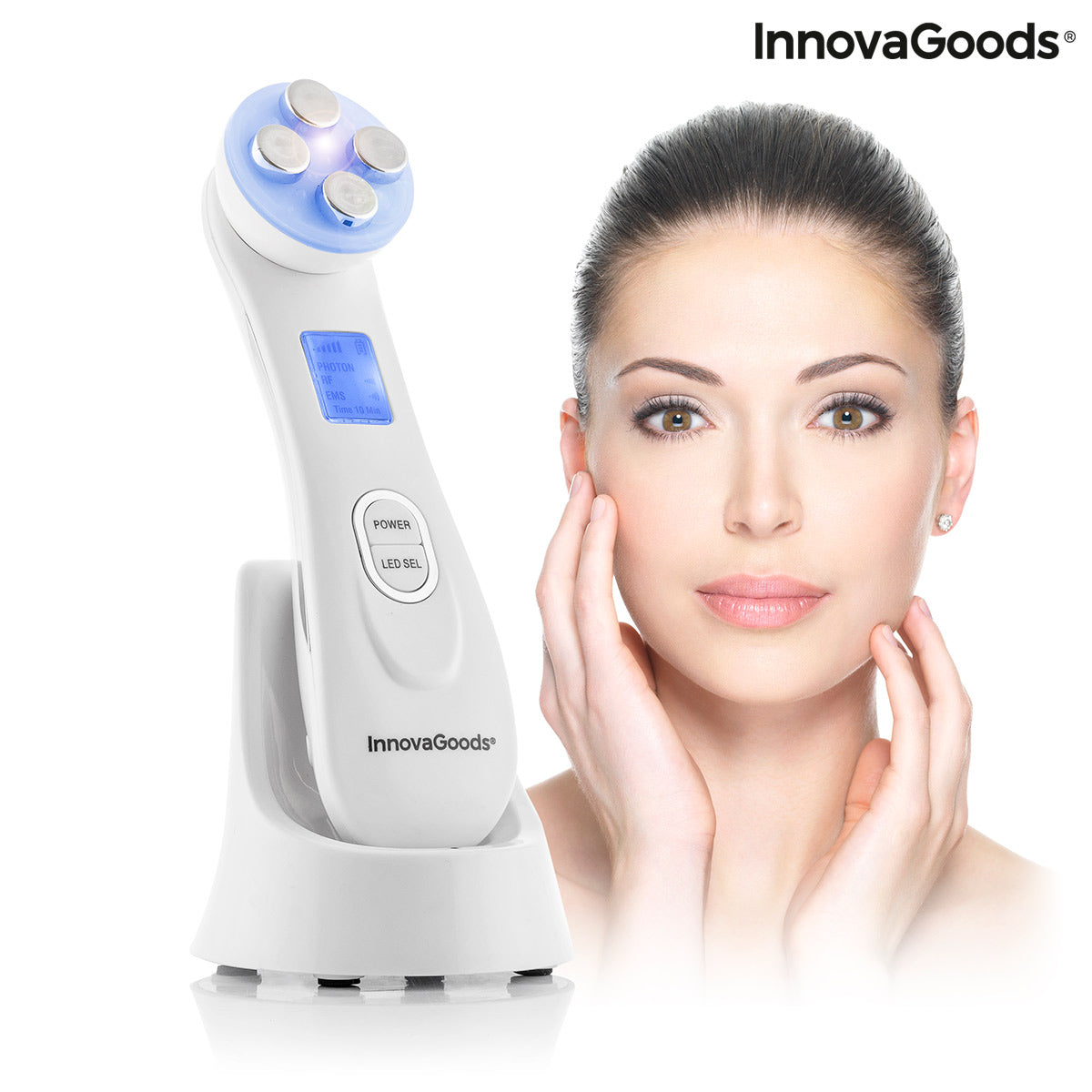 Facial Massager with Radiofrequency, Phototherapy and