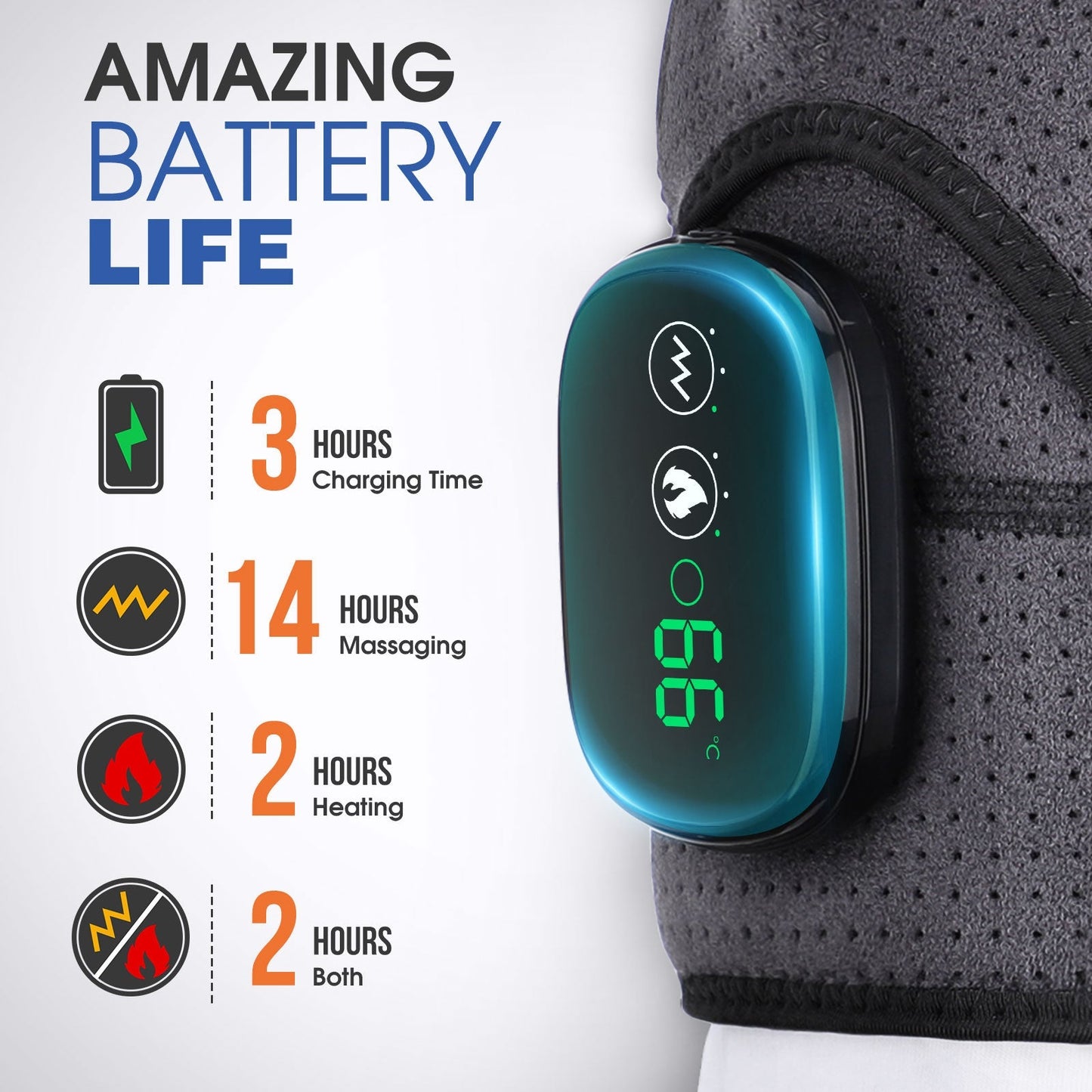 Heating Massage Shoulder Brace Support Bandage Arthritis Injury
