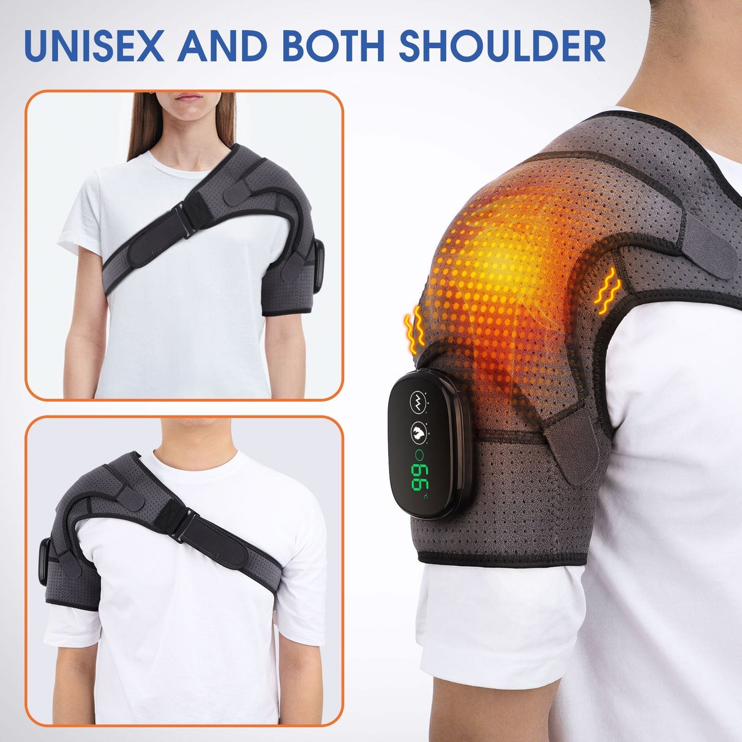 Heating Massage Shoulder Brace Support Bandage Arthritis Injury