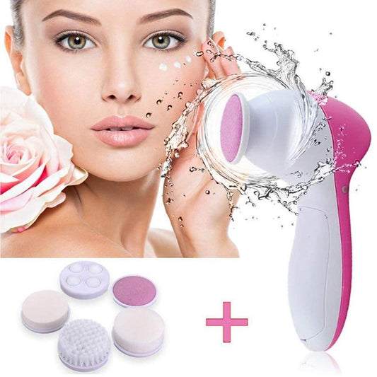 Set de 5 en 1 : Brosse de Nettoyage et Massage Visage