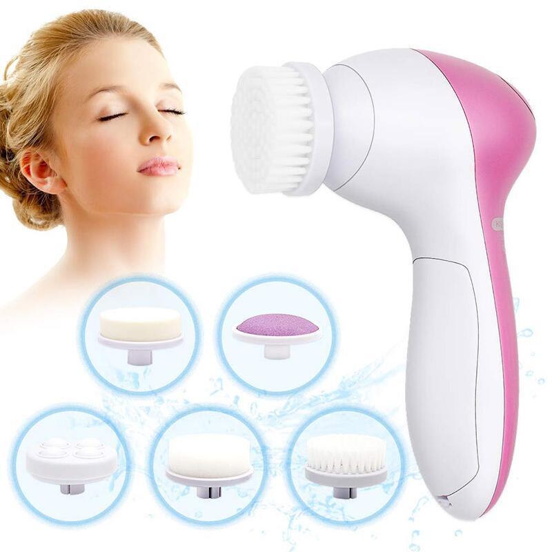 Set de 5 en 1 : Brosse de Nettoyage et Massage Visage