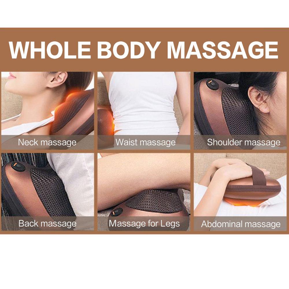 Portable 4-Head Massage Cushion