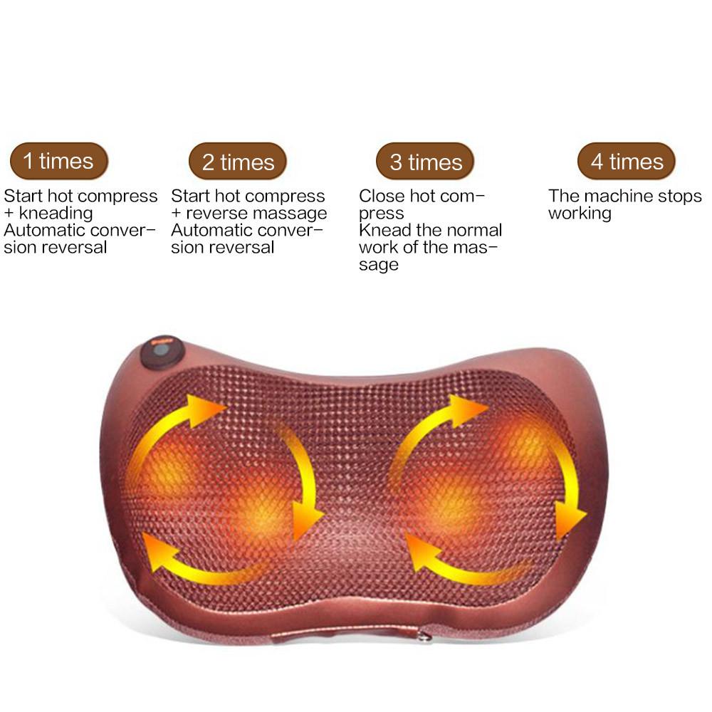 Portable 4-Head Massage Cushion